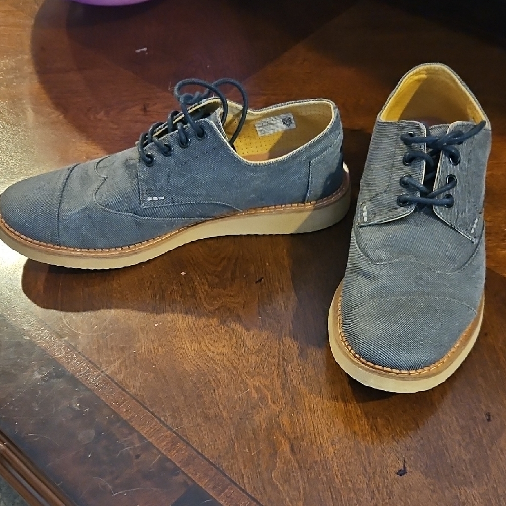 Toms Men's Oxford Shoes - Dark Gray Canvas